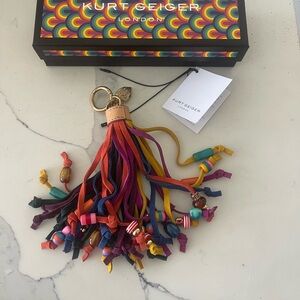 Kurt Geiger Rainbow Tassel Keychain